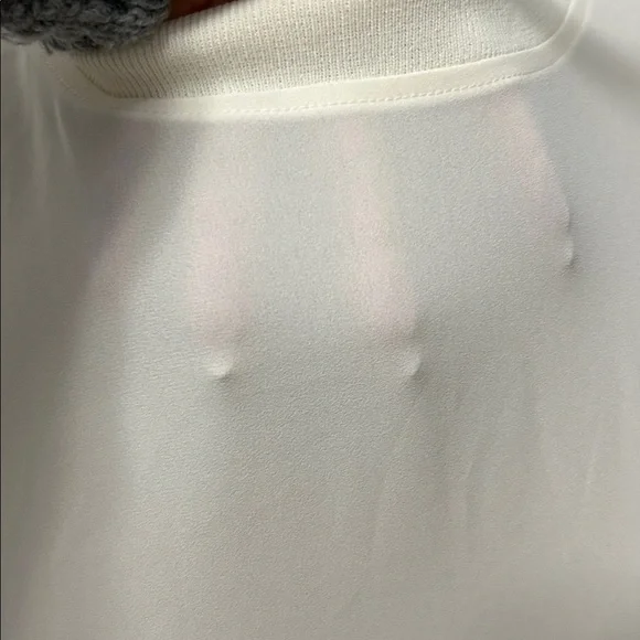 Loft Cream Sleeveless Chiffon Blouse - Picture 5 of 8